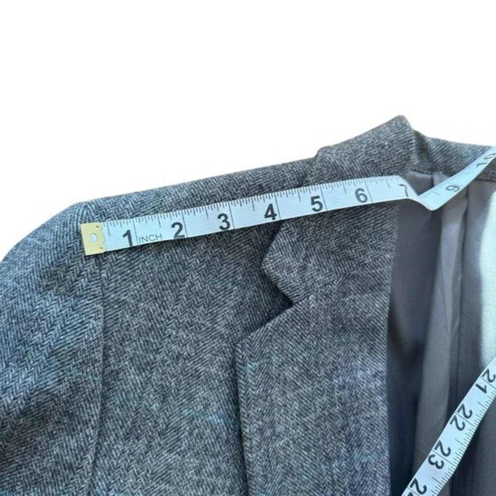 Strathmore Chevron Wool Sport Coat Gray Jacket Blazer Men's 46 R‎ Vintage